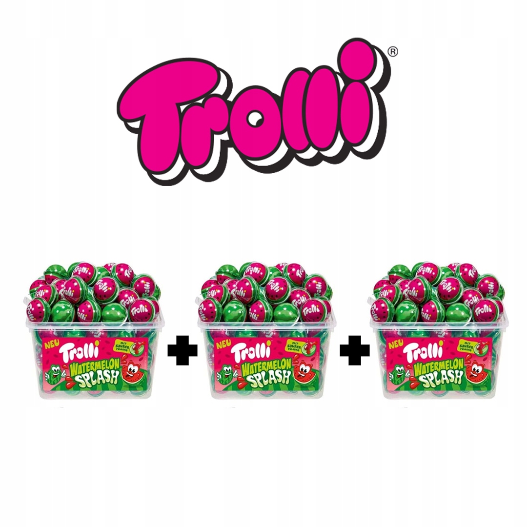 Levně Želé Bonbony Watermelon Splash Trolli 180ks