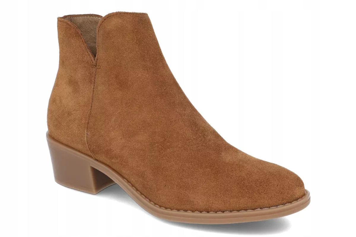Kotníkové Boty Ryłko 4LVS8_X rudé béžové kožené velurové vel. 36