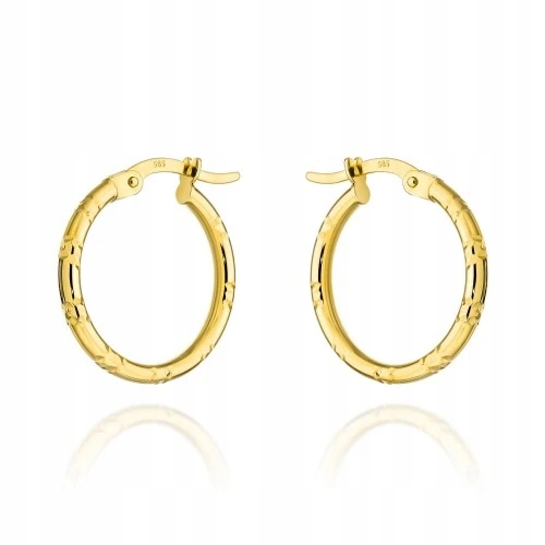 Náušnice kruh 585 průměr 1,7 cm