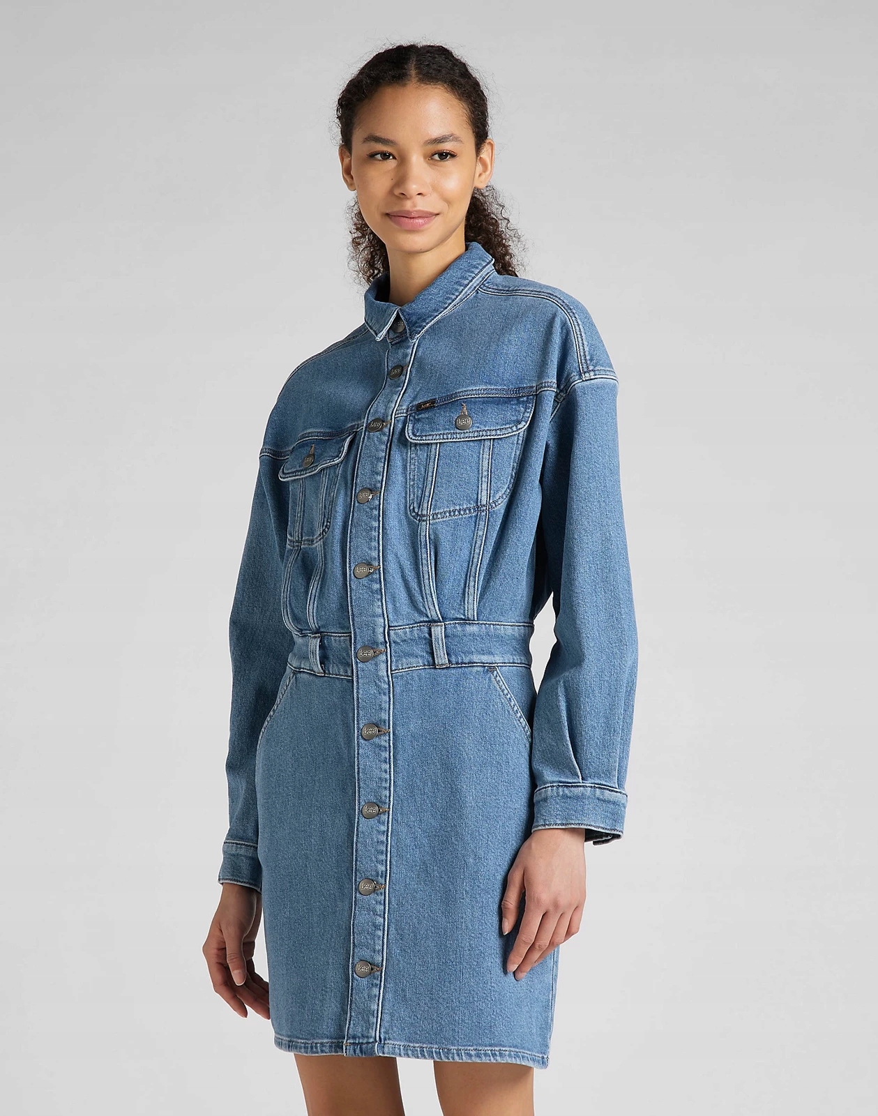 Dámská šaty Lee Button Down Dress Day Use L50XBTZC M