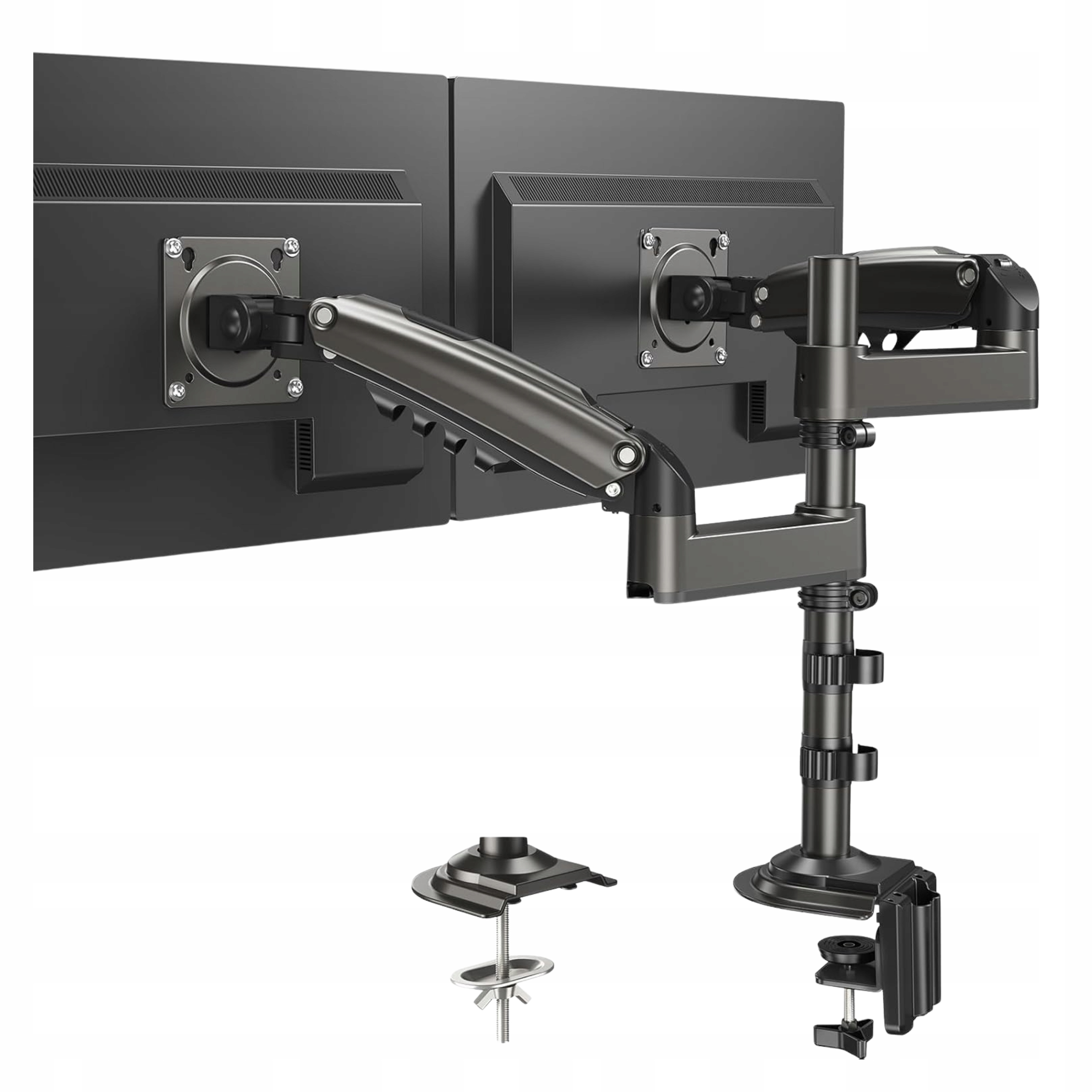 Držák Rameno 2 Monitory 13-32" Plný pohyb 3D Nosnost 8 kg Rameno Černá Mat