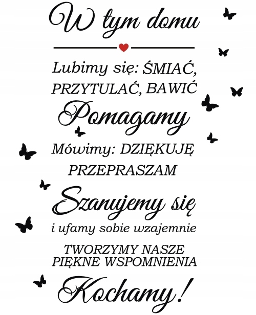 

Naklejka na ściane W naszym domu W tym domu 121