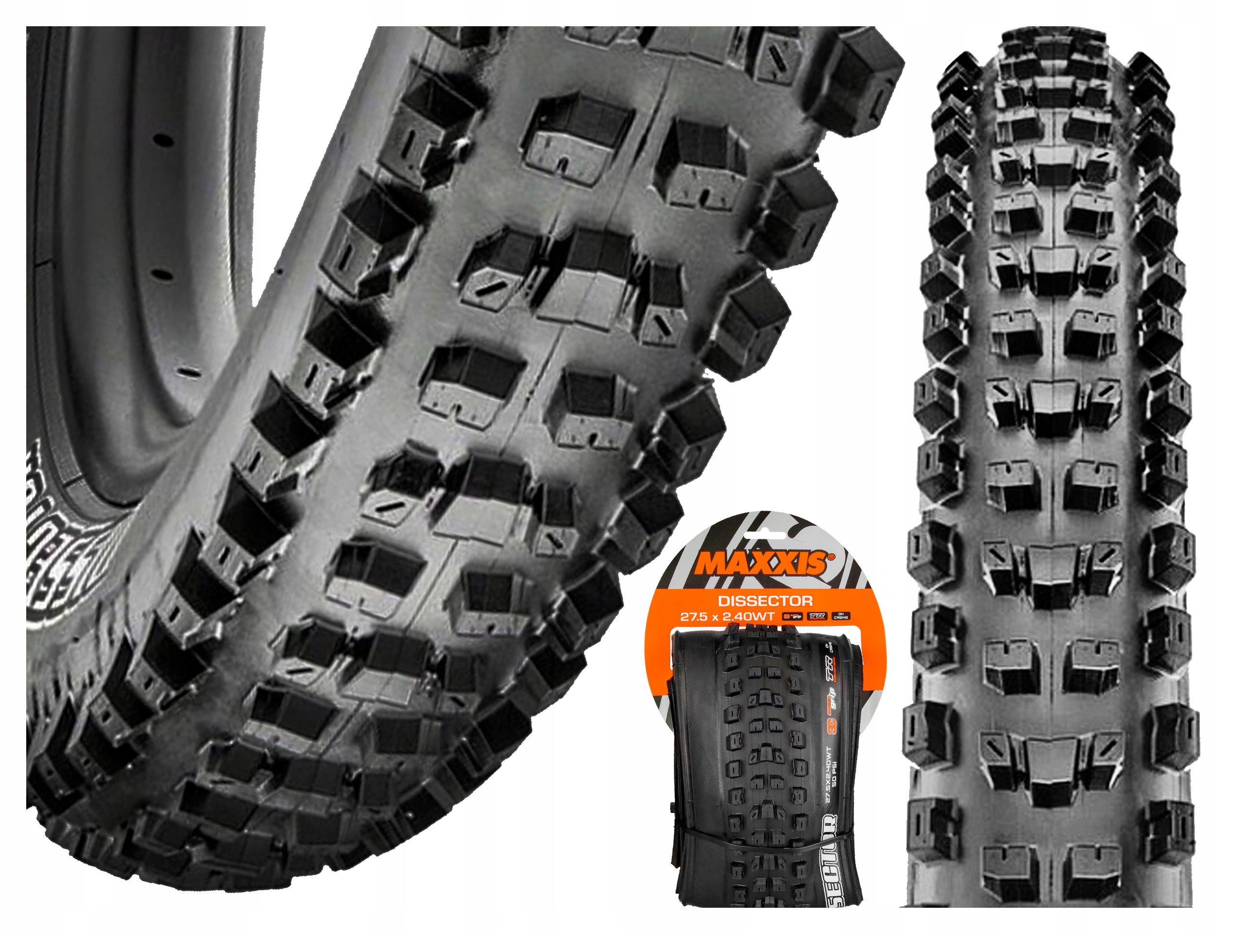 

Opona Maxxis Dissector Wt 27,5x2,40 3CG Dh Tr Zw.