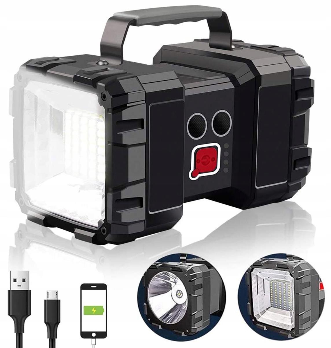 

Latarka Szperacz Akumulatorowa Powerbank Led Duża