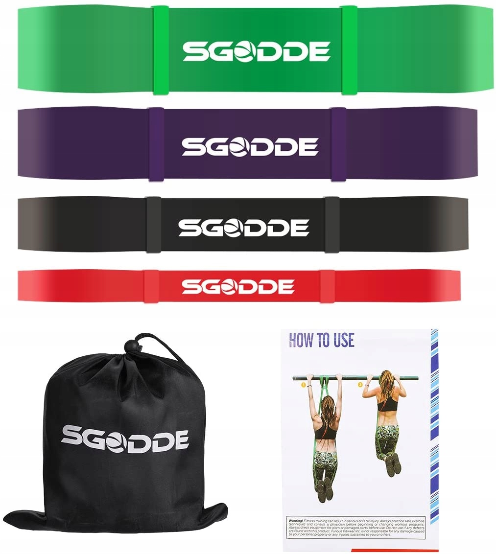 

Sgodde Elastyczne taśmy oporowe do ćwiczeń 4 szt