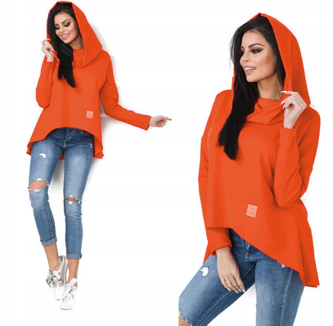 

Asymetryczna Tunika Bluza Sukienka Komin Kaptur S