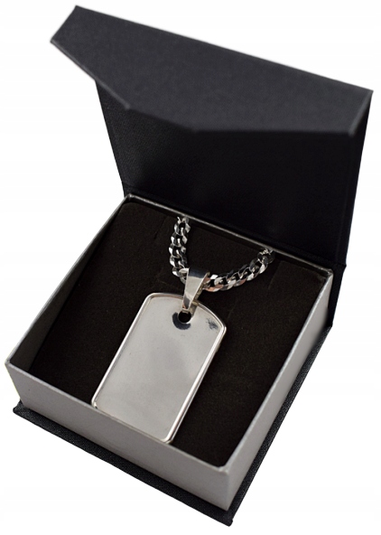 

Srebrny Łańcuszek 5,00 Szer Nieśmiertelnik +grawer