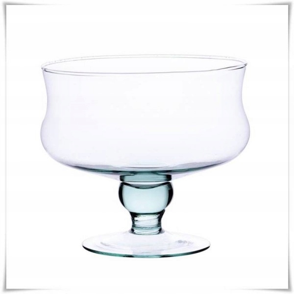Salaterka szklana na nóżce P-1 H-15,5 cm D-18 cm /