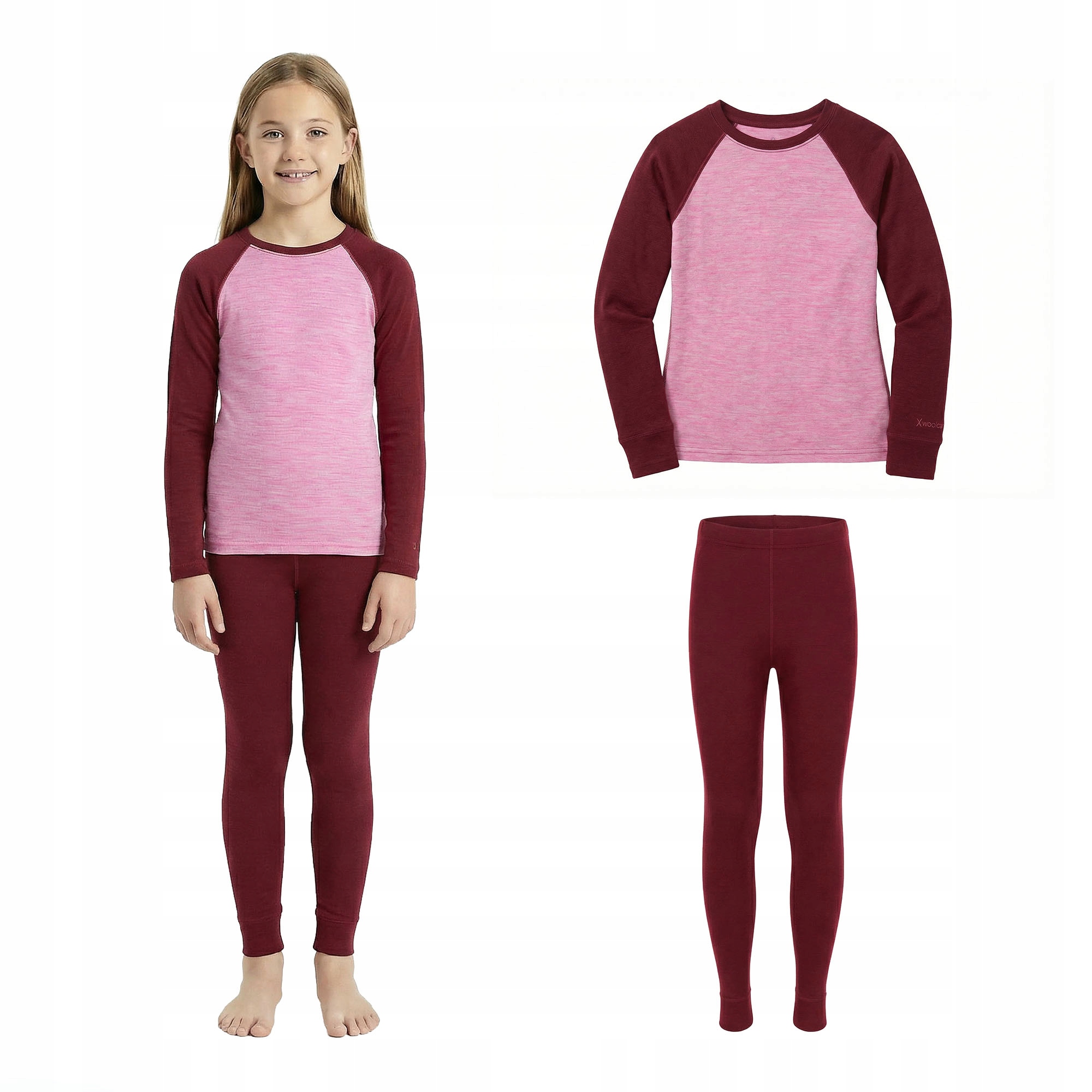 Komplet bielizny termoaktywnej dziecięcej Merino Woolcano SET0982 130-140