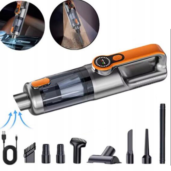 Akumulátorový Ruční Vysavač Do Auta 6 Hubic, Výkonný