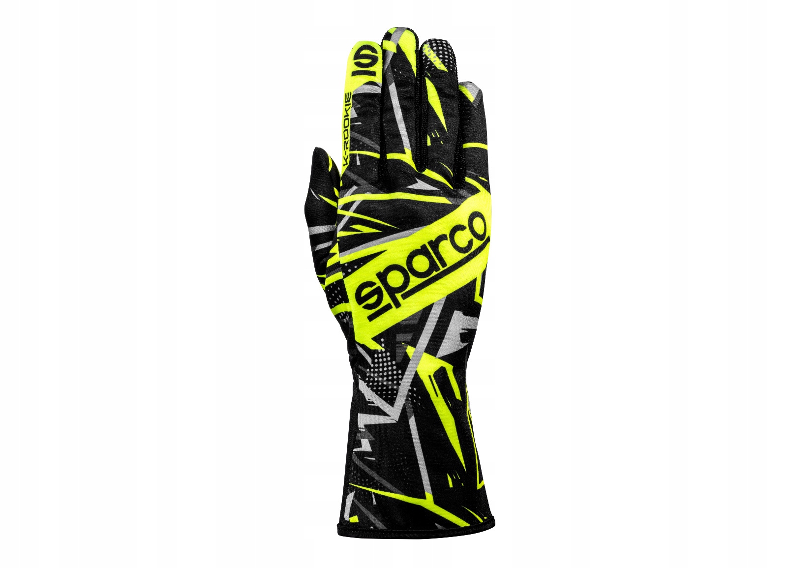 Rękawice kartingowe Sparco K-rookie, kolor czarno-żółty, rozmiar 10