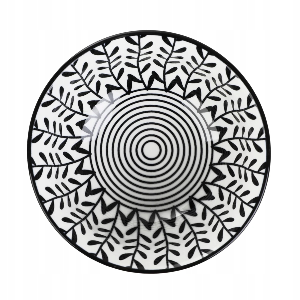 Miska NAVIA czarna w listki 12 cm HOMLA porcelanowa Kod producenta 218710