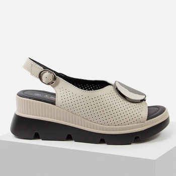 S.Barski dámské sandály LR51-788 béžové koturna vel. 41