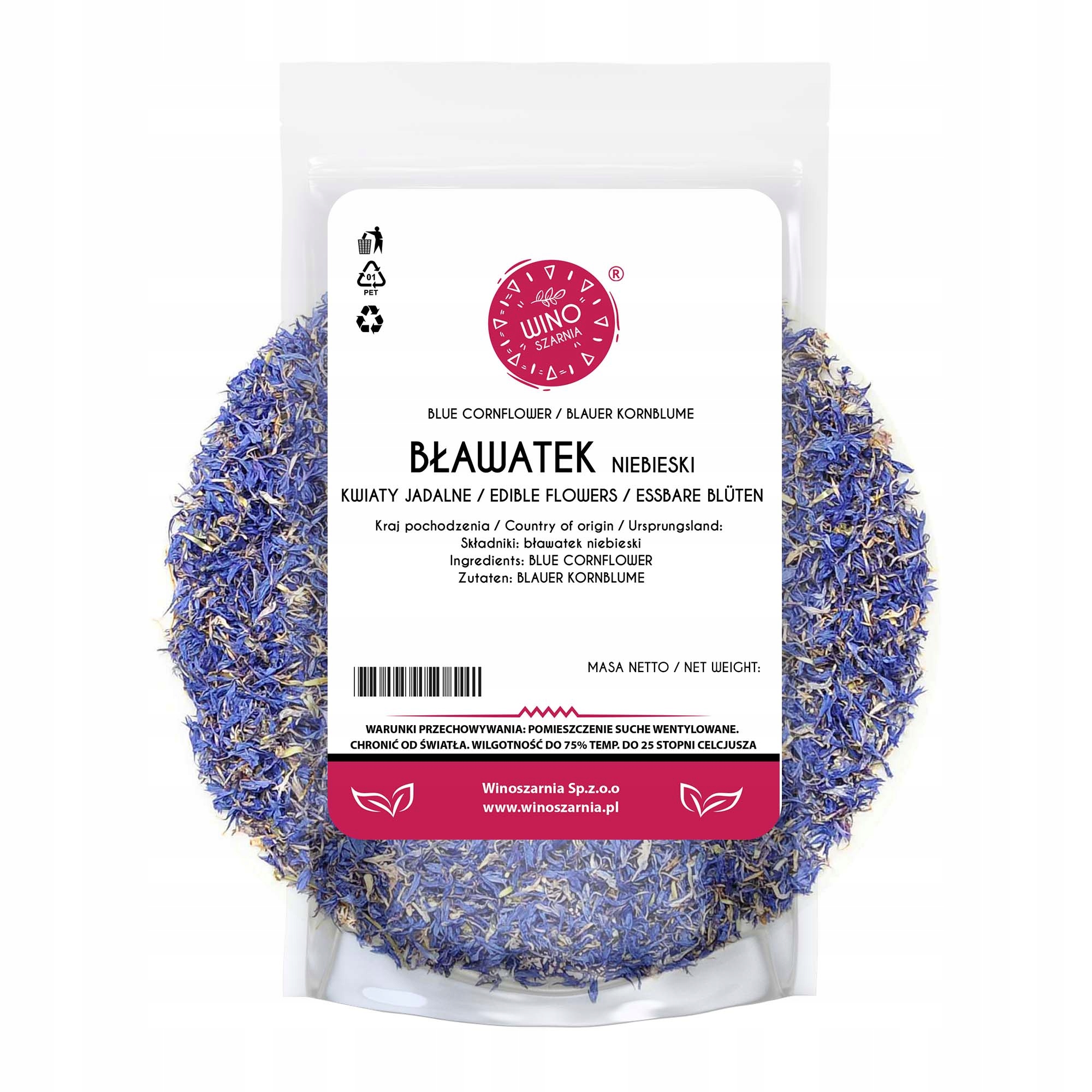 Sušené Plátky Modrá Chrpa Blavat 250 g.