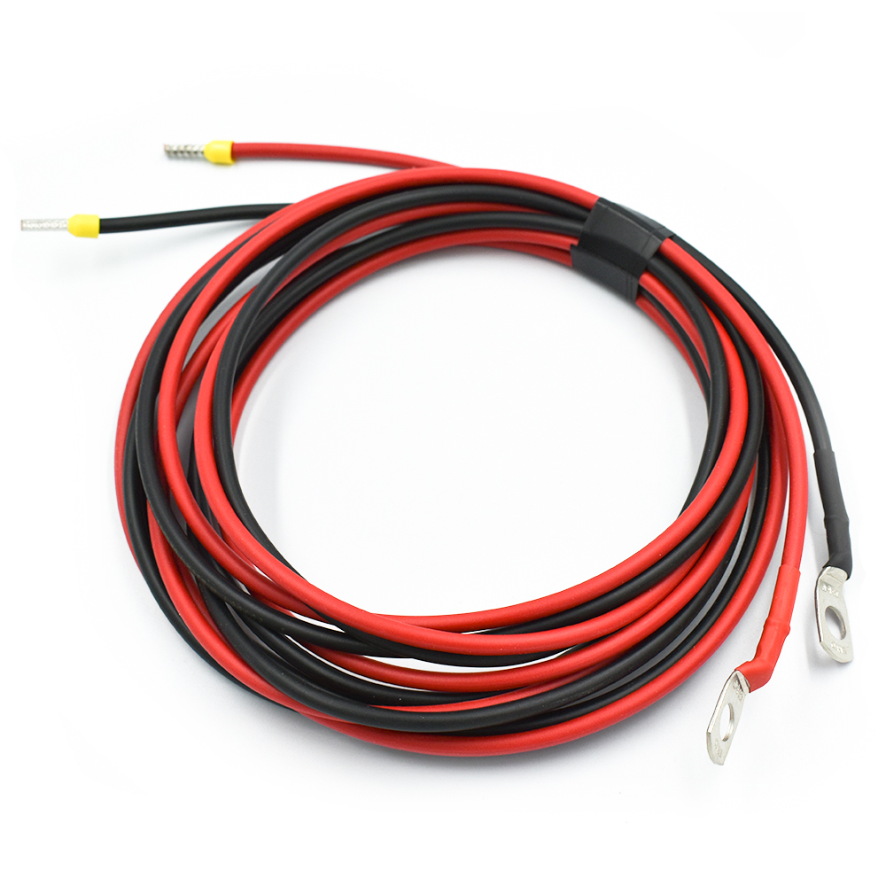 KABLE PRZEWODY DO REGULATORA SOLARNEGO MPPT AKUMULATORA FUMO 6mm2 2m 200cm