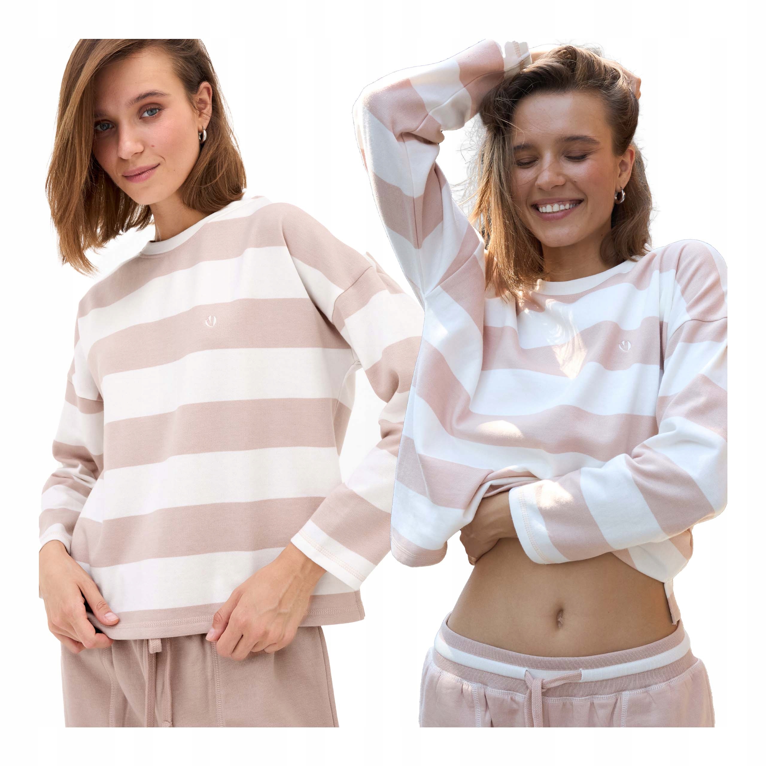 Dámská bavlněná tepláková halenka s dlouhým rukávem Naviale S