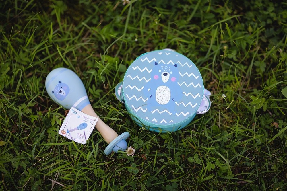 ADAMTOYS INSTRUMENT DLA MALUCHA MARAKAS GRZECHOTKA Materiał drewno