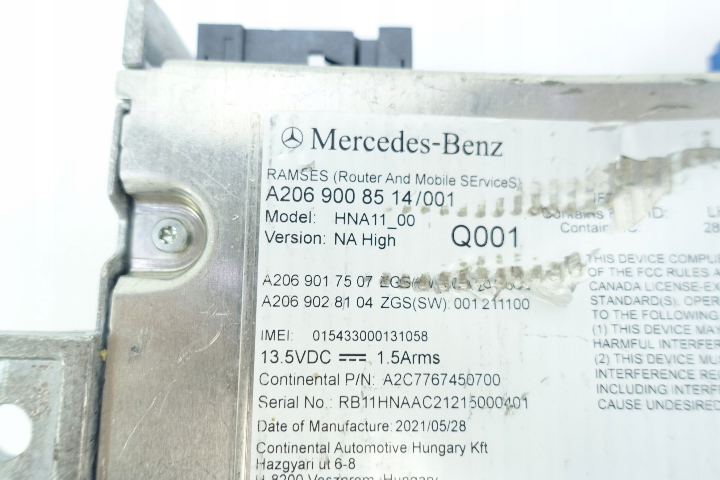module control unit MERCEDES W206 A2069008514