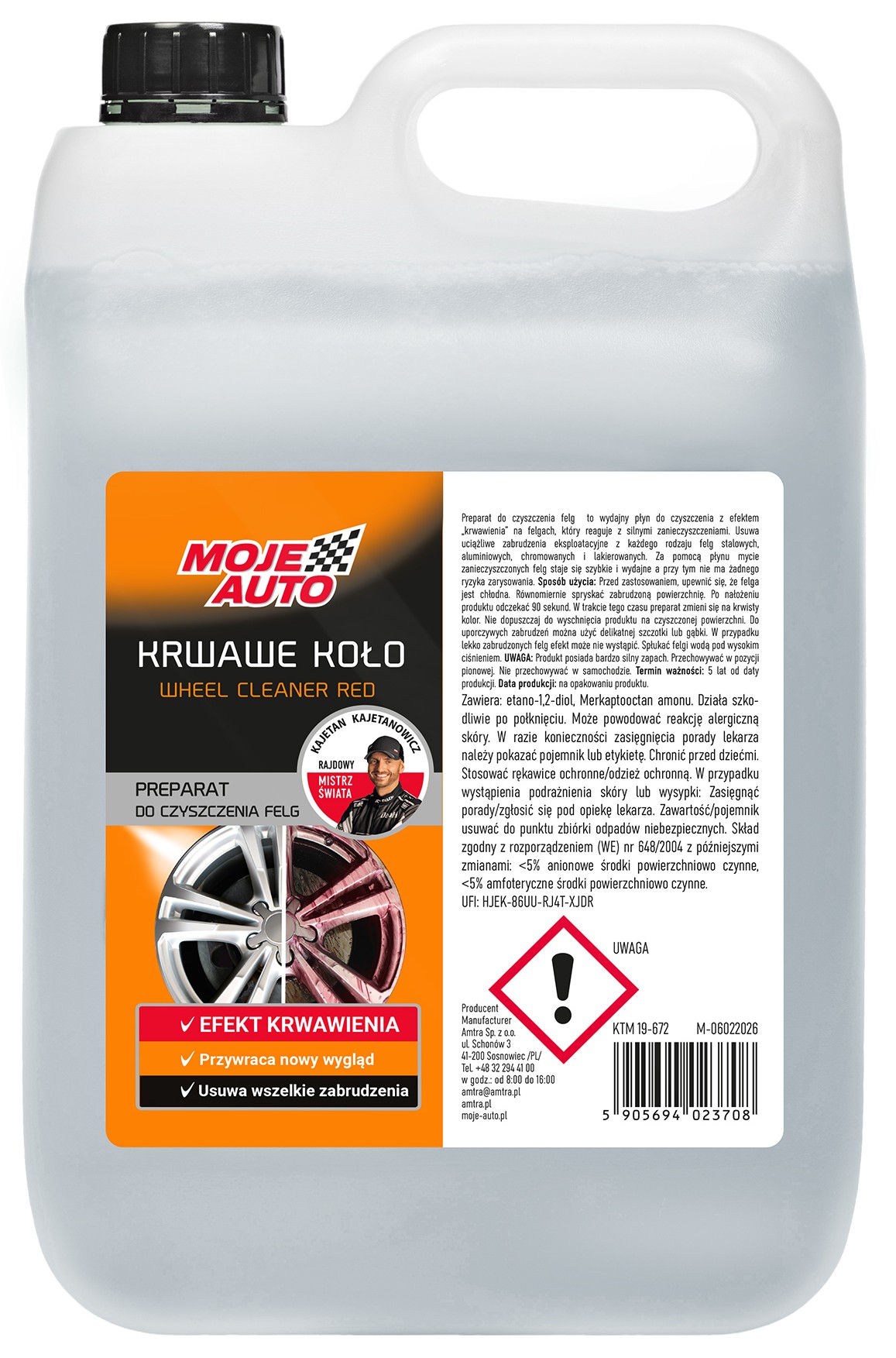 Moje Auto Felgi Krwawe Koło Płyn Do Mycia 5L