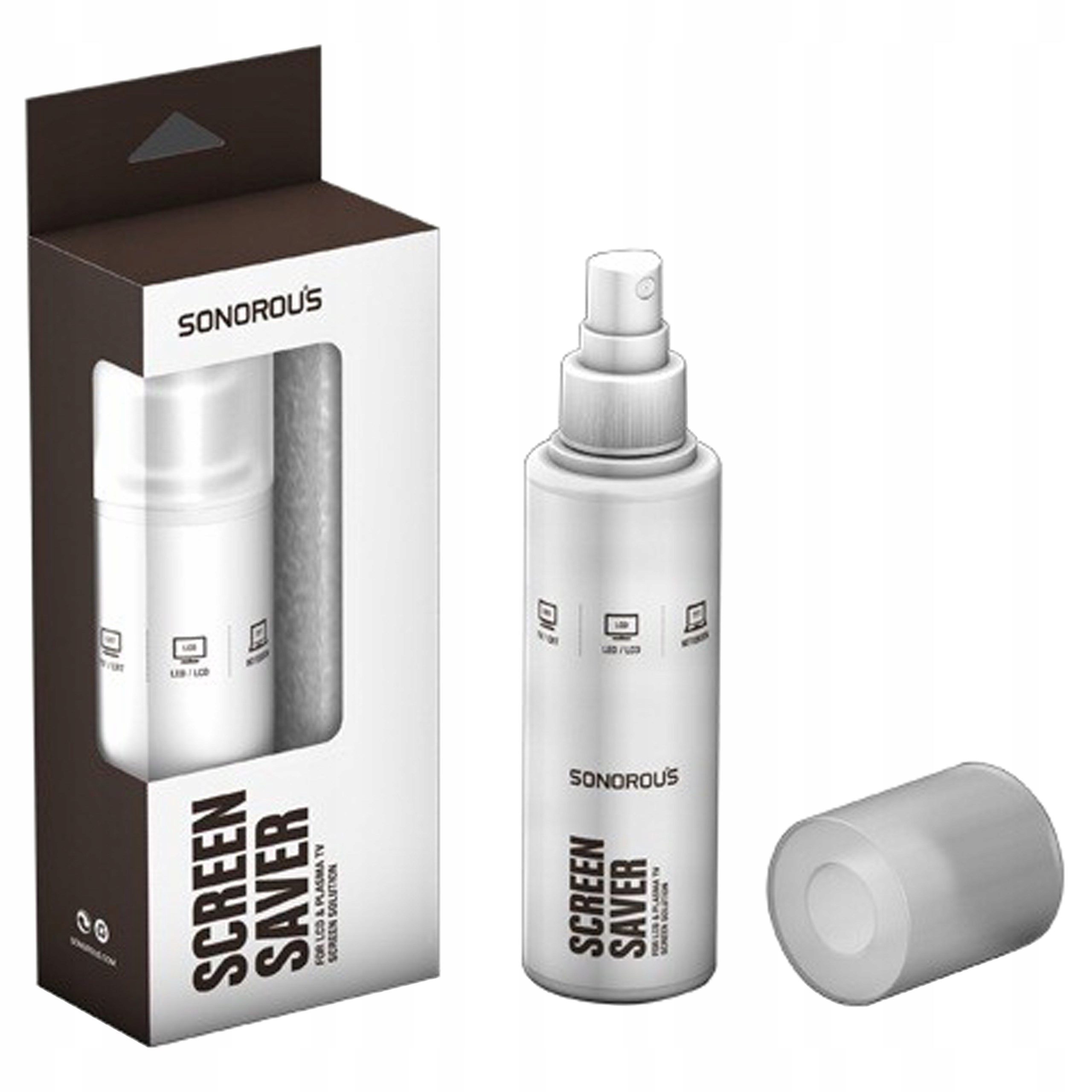 Zestaw Płyn Do Czyszczenia Monitora Ekranu Tv Sonorous Screen Saver 150ml