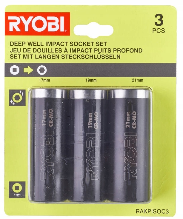 

Zestaw nasadek udarowych 17-21 mm Ryobi RAKPISOC3