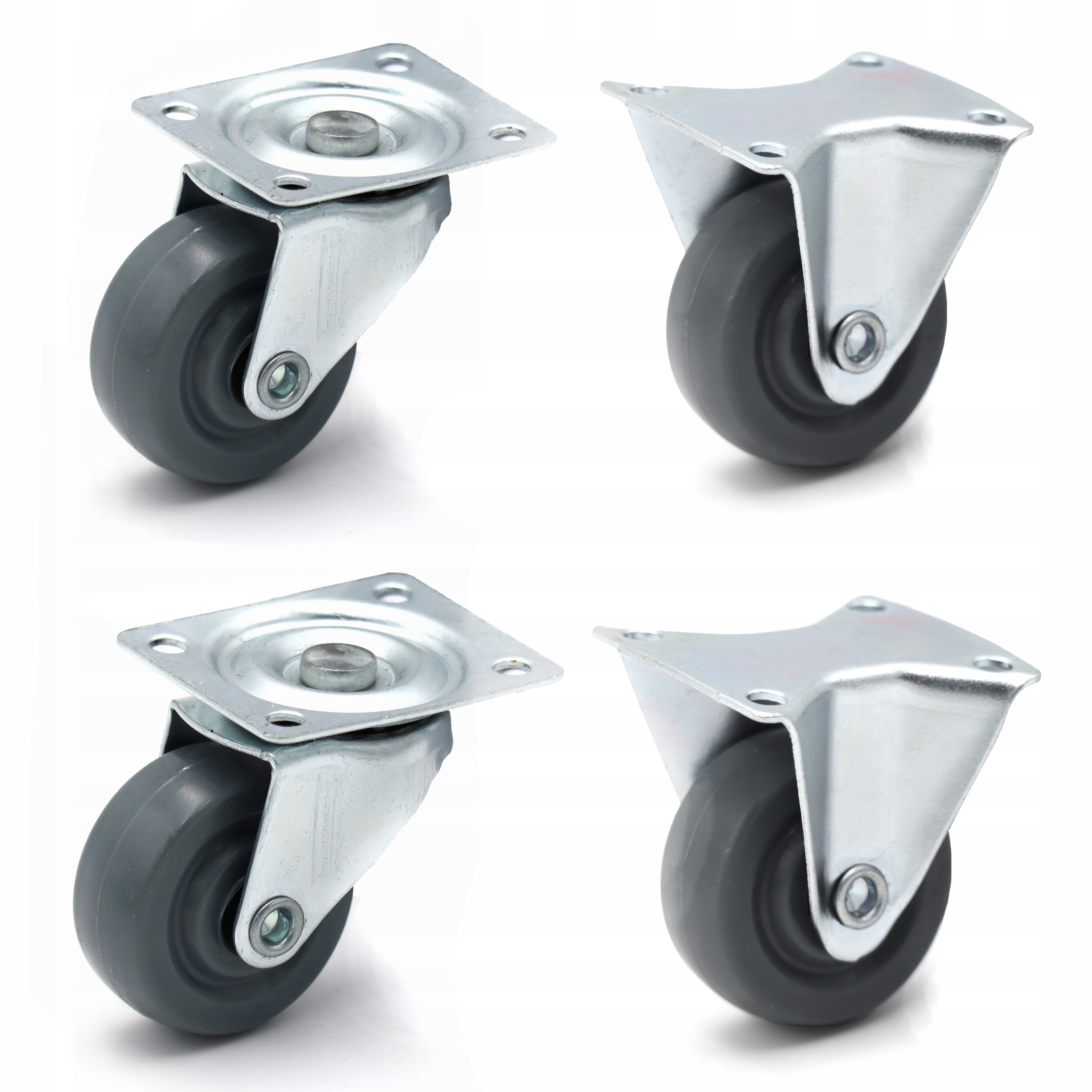 KÓŁKA MEBLOWE SAMOSKRĘTNE ZESTAW 4 SZT Średnica 40 mm