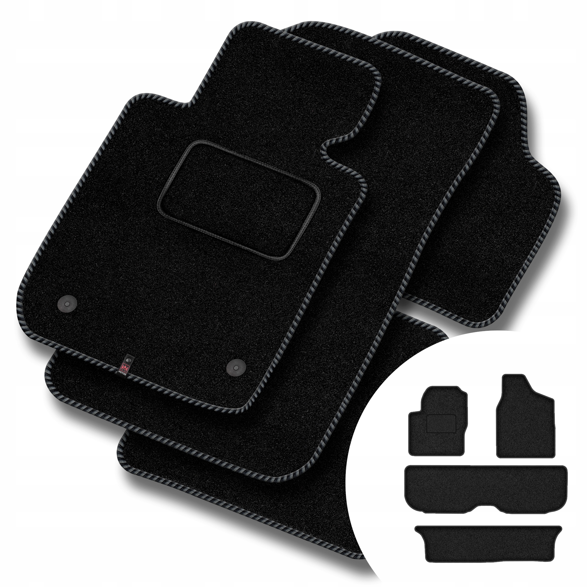 Velurové koberce Streak pro Seat Alhambra I 1996-2010 7 osob