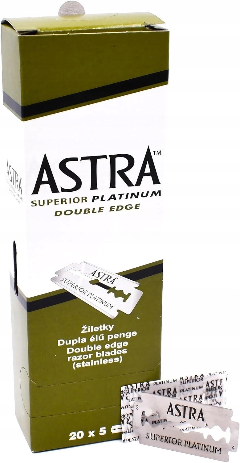 Astra Superior Platinum Green 100 čepele De nerezová ocel Indie holení