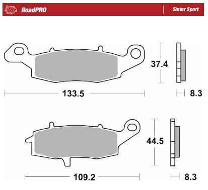 Brzdové Doštičky Moto Master Roadpro Kawasaki Vn 1600 Suzuki Gsr 750 404105