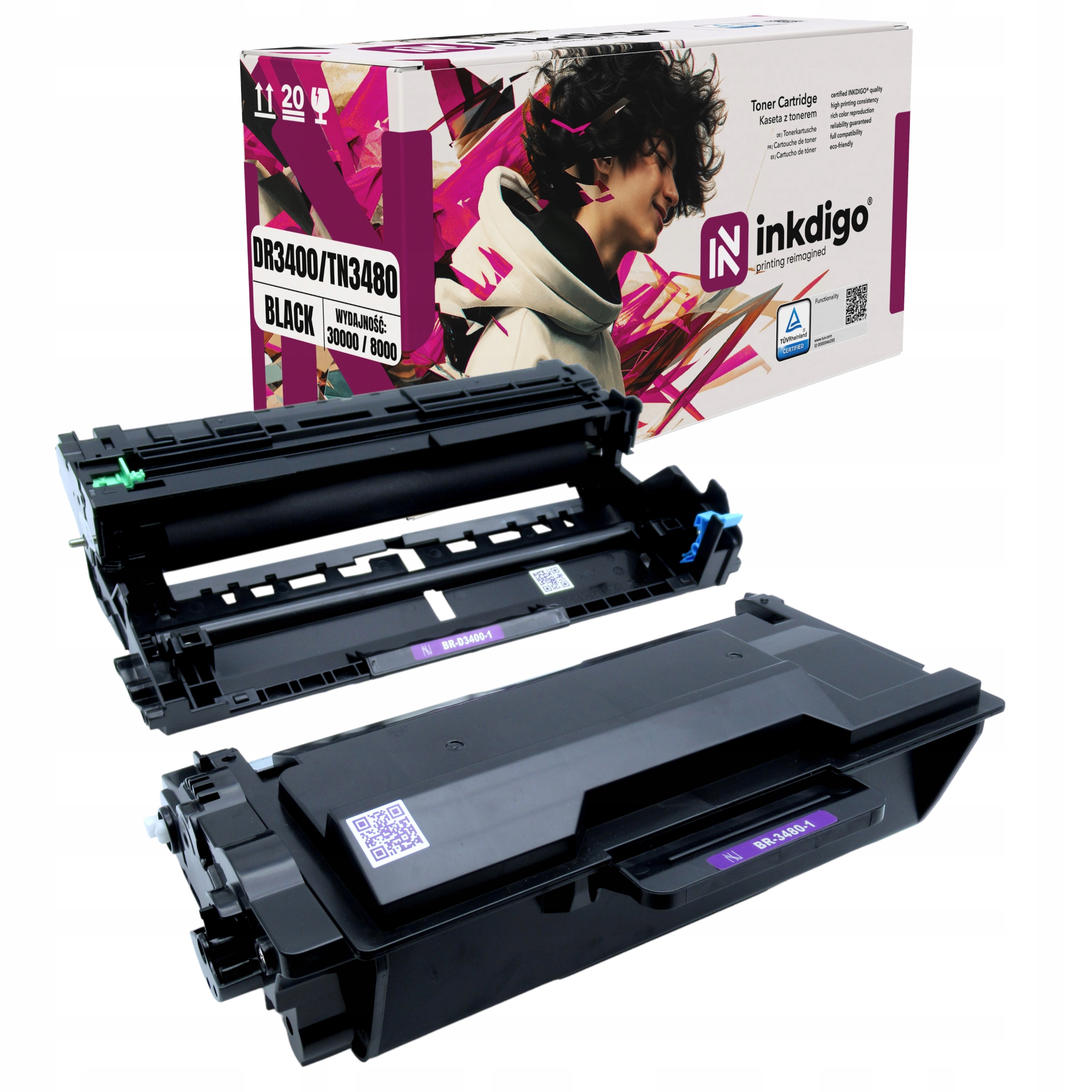 TN-3480 DR-3400 Toner Bęben do Drukarki Brother HL-5100DN DCP-L5500DN
