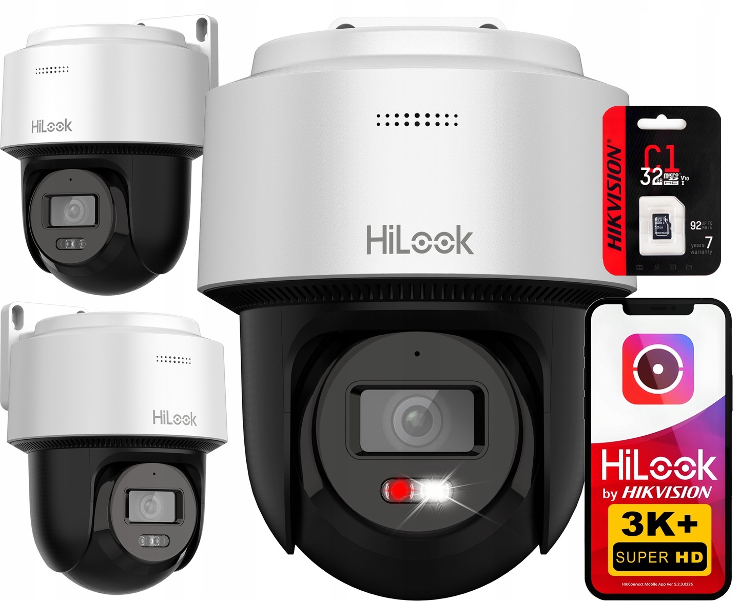 Otočná Ip kamera 6Mpx 3K+ Vonkajšia HiLook od Hikvision karta 32Gb