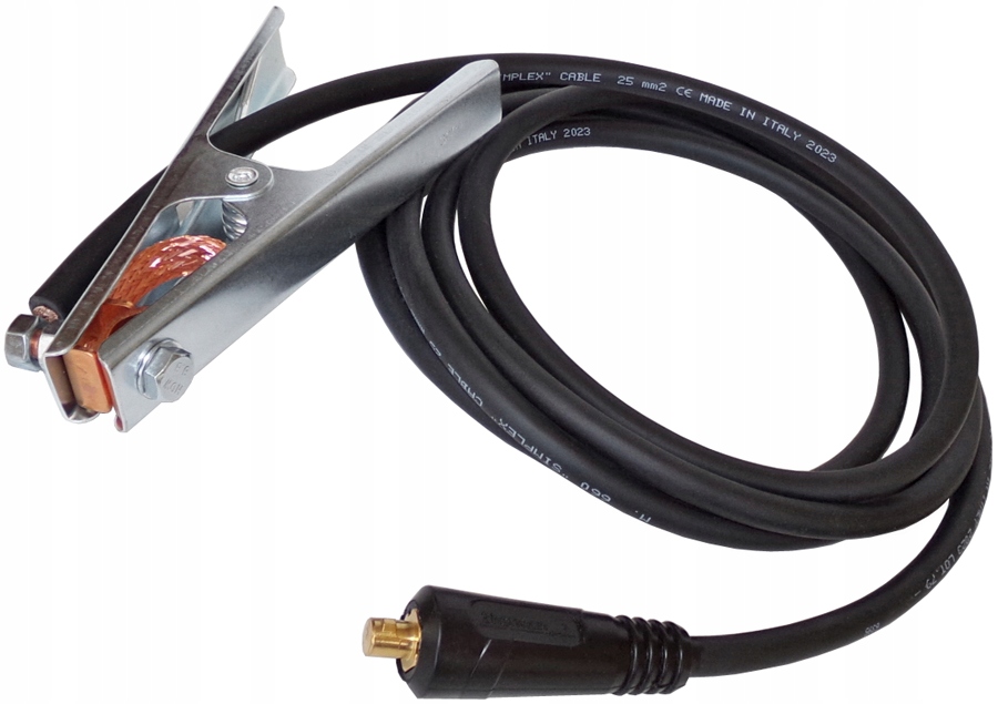 

Kabel masowy do spawarki przewód 25mm2 wtyk 25 3m