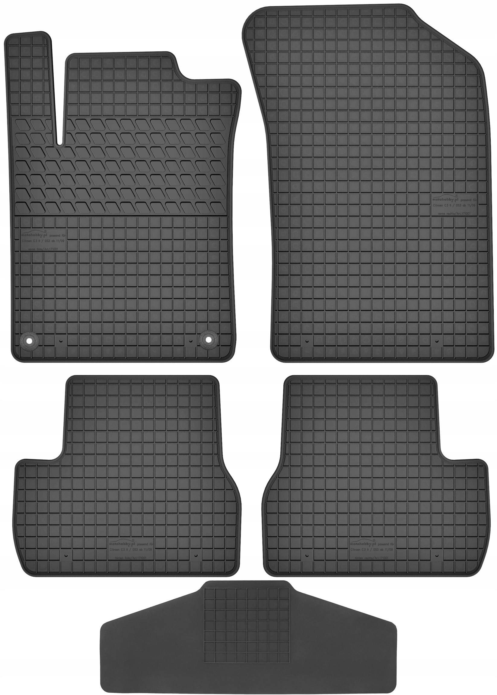 

Citroen C3 II 2009-2016 Dywaniki z osłoną