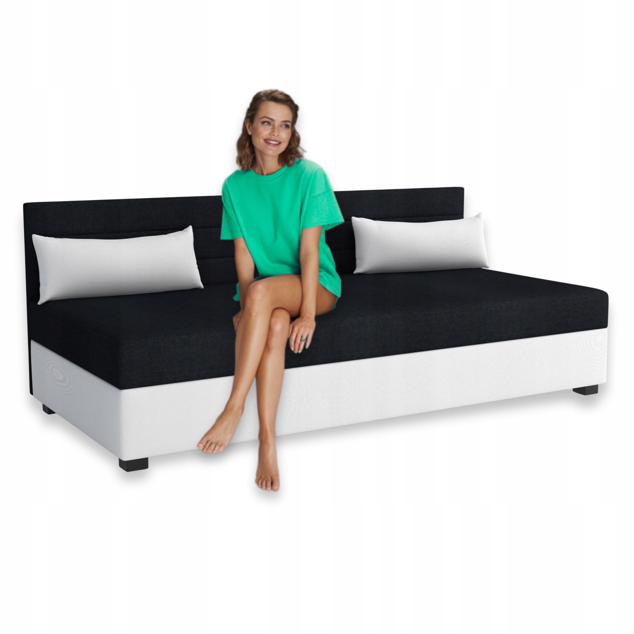 Čalouněná jednolůžková postel 100 x 195 cm Pohovka Funkce spaní pro dítě