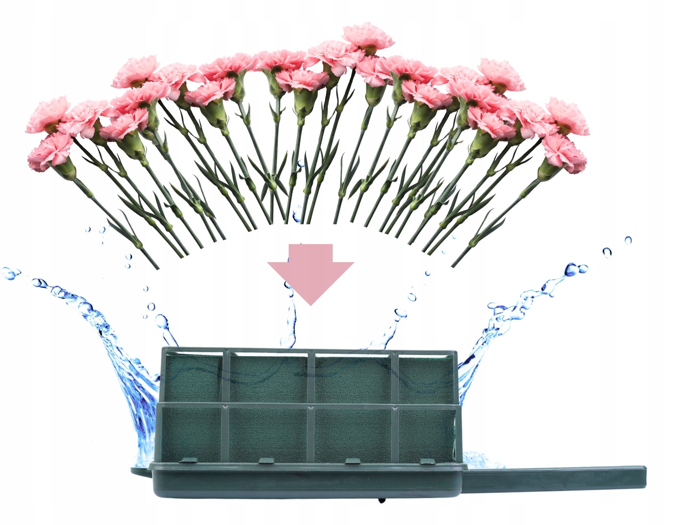 FLORET ŚREDNI MIDI PIANKA KWIATY GĄBKA DO KWIATÓW Rodzaj mokra