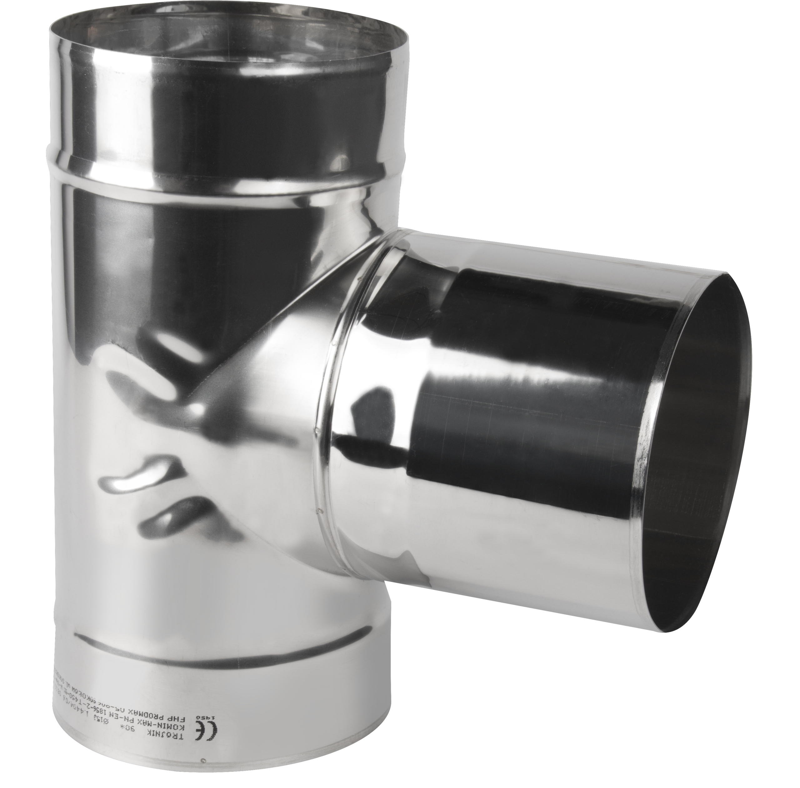 T-rozdělovač 90 st žáruvzdorná komínová vložka o průměru 120 1,0 mm