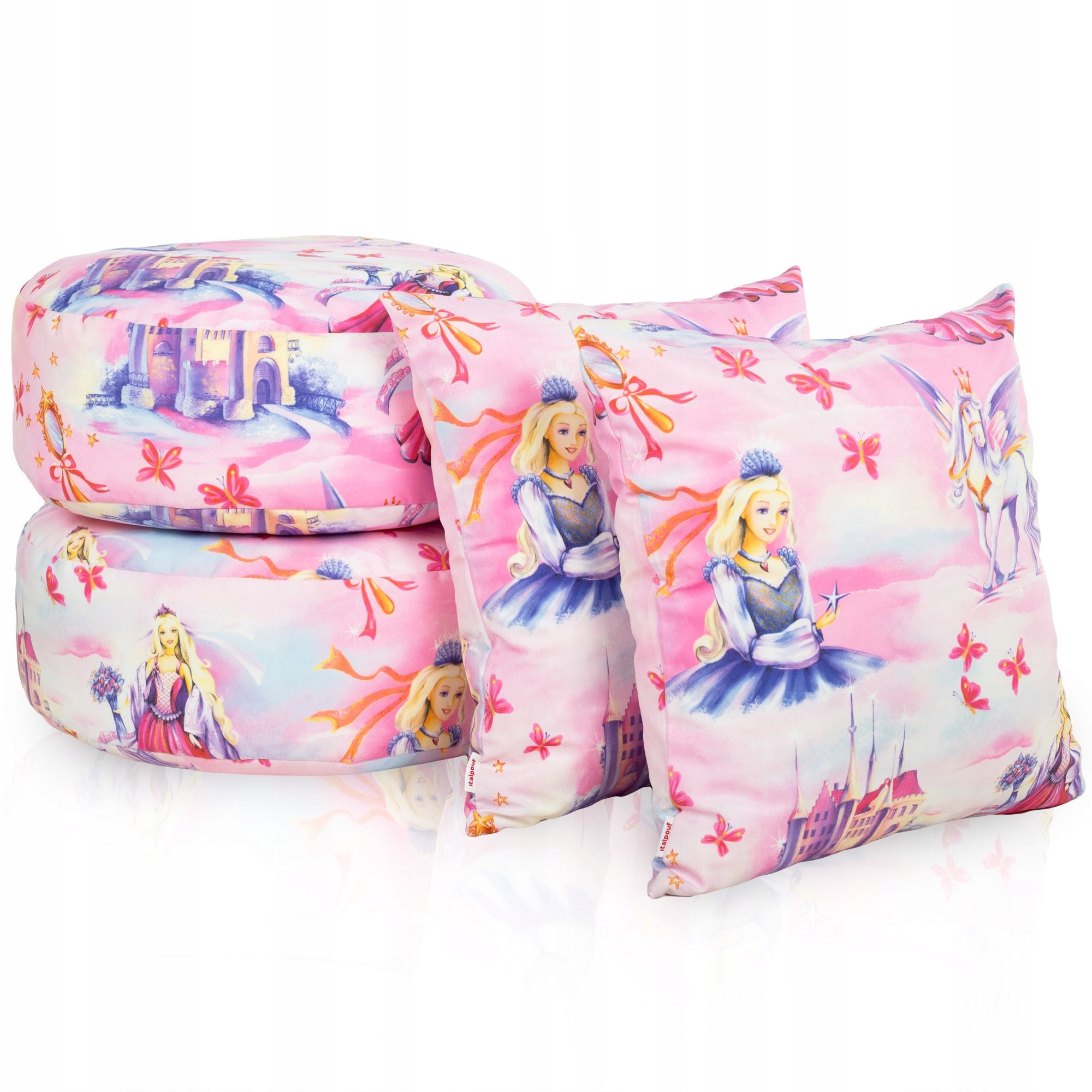 Sada 2 podnožek 2 polštářů Design Princess