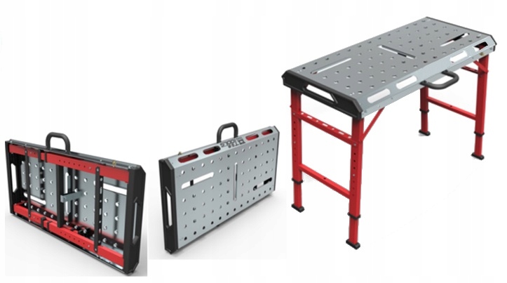 STÓŁ SPAWALNICZY PRZENOŚNY STALOWY OCYNK DO 454 KG Z REGULACJĄ WYSOKOŚCI Kod producenta KD639