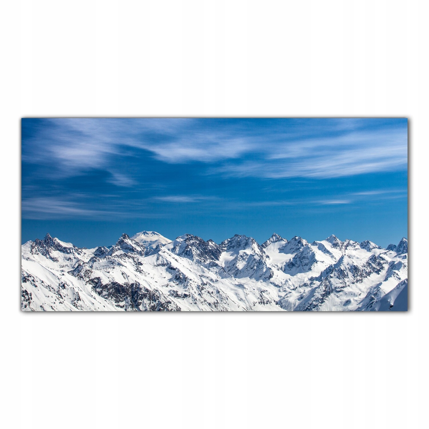 Sníh Hory Krajina 140x70 Tvrzené sklo panel