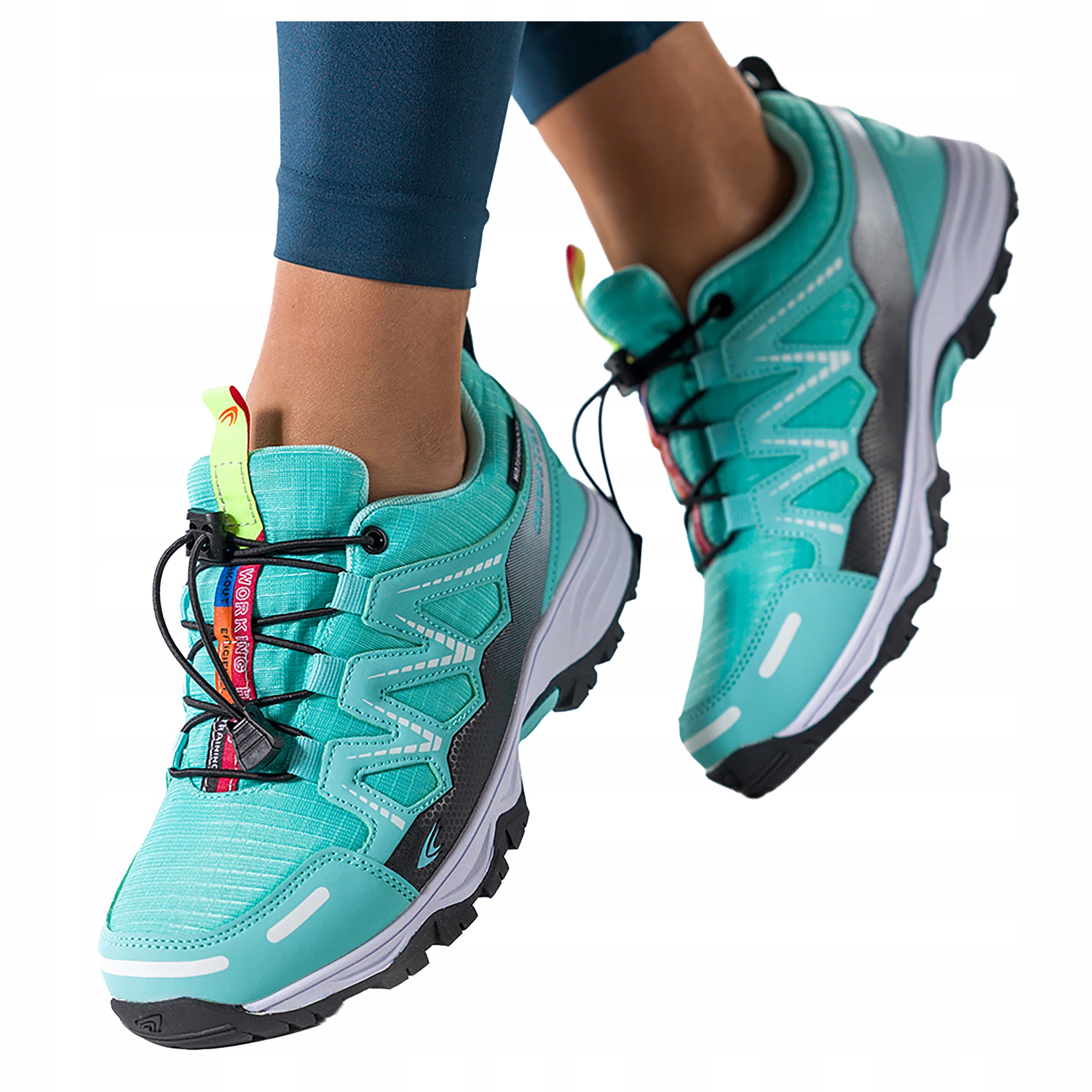 Dámské Trekingové Boty Tyrkysové Sportovní Voděodolné Šněrovací velikost 40