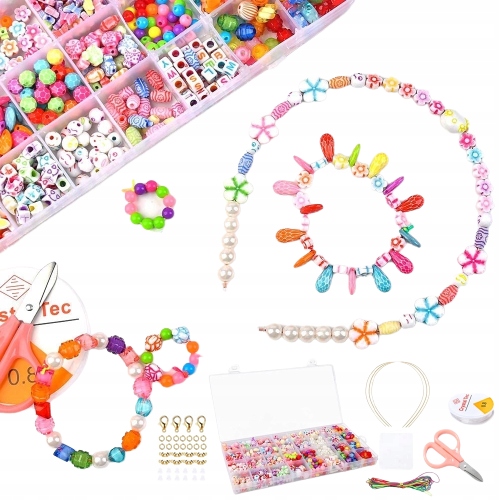 ZESTAW KORALIKÓW KORALIKI DO BRANSOLETEK OPASEK