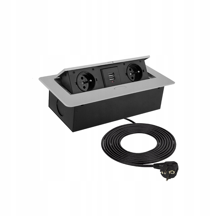 Zapuštěná Výklopná Nábytková Zásuvka Kombi Box Usb