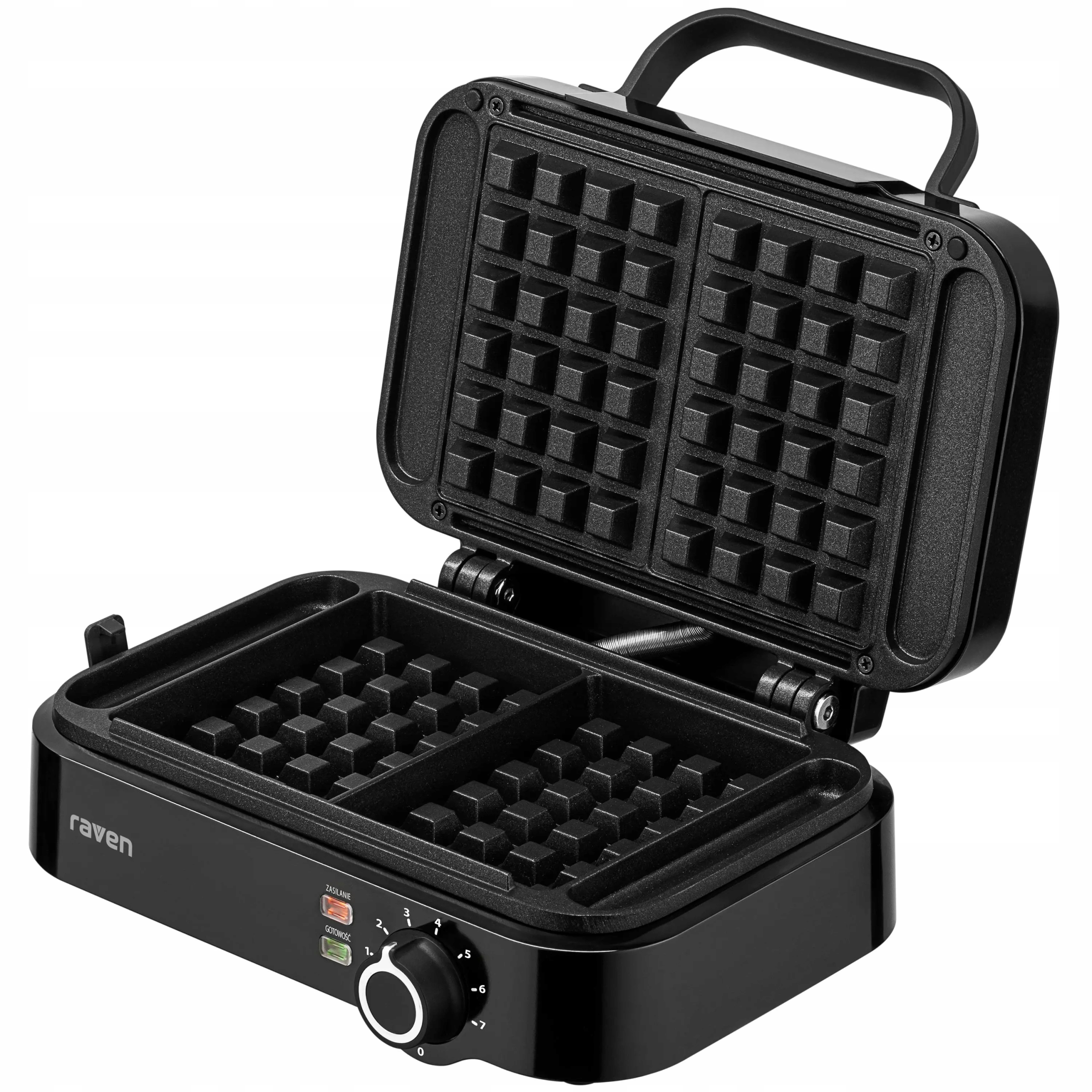 Gofrownica Raven EG007 1200W 7 Stopniowa Regulacja Temperatury 2 Prostokąty