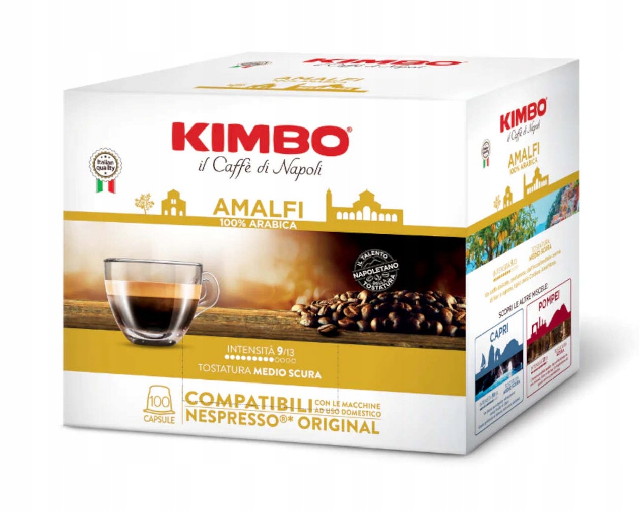 Kapsle pro Nespresso Kimbo Napoli Amalfi 100 ks 100% Arabika