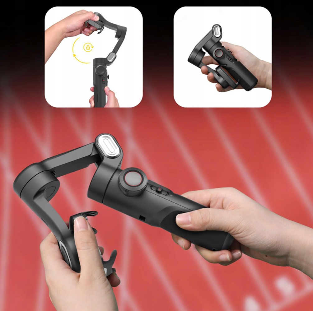 PROFESJONALNY STABILIZATOR WIDEO - SMART 8.0 + TRYBY F/POV/DM/GO - CZARNY Kod producenta STABILIZATOR GIMBAL