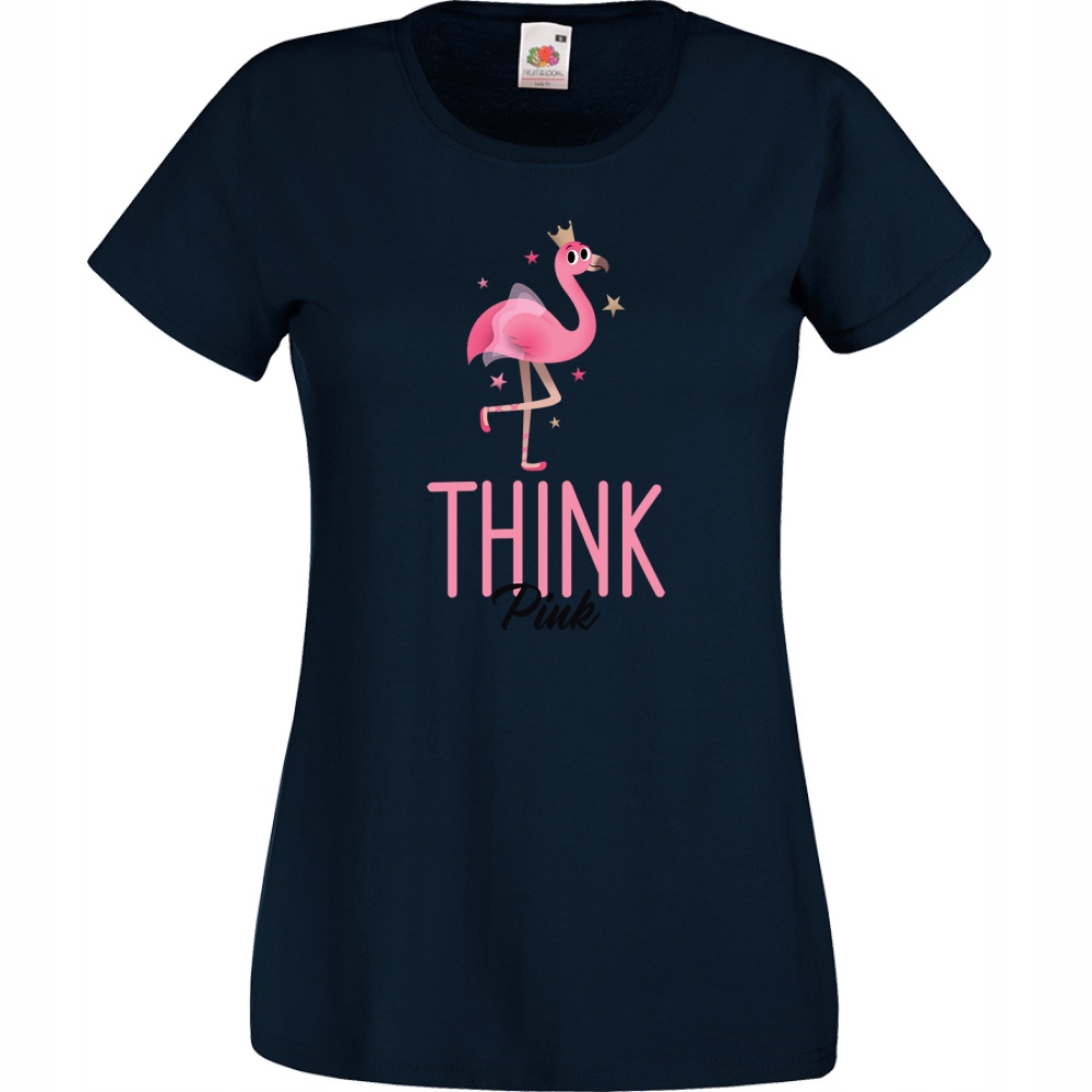 

Koszulka think pink flaming M granatowa