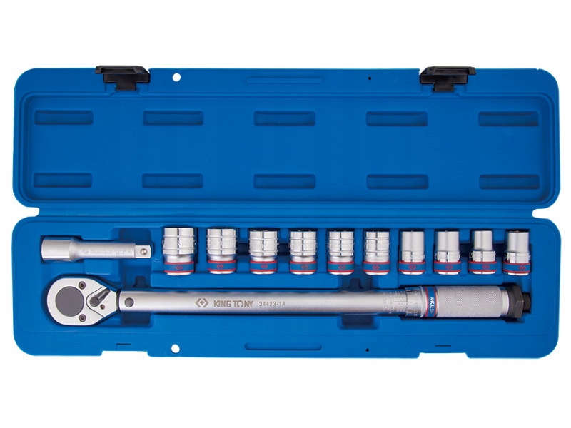 Momentový kľúč 1/2" 42-210 Nm so sadou nástavcov King Tony 344251A12M