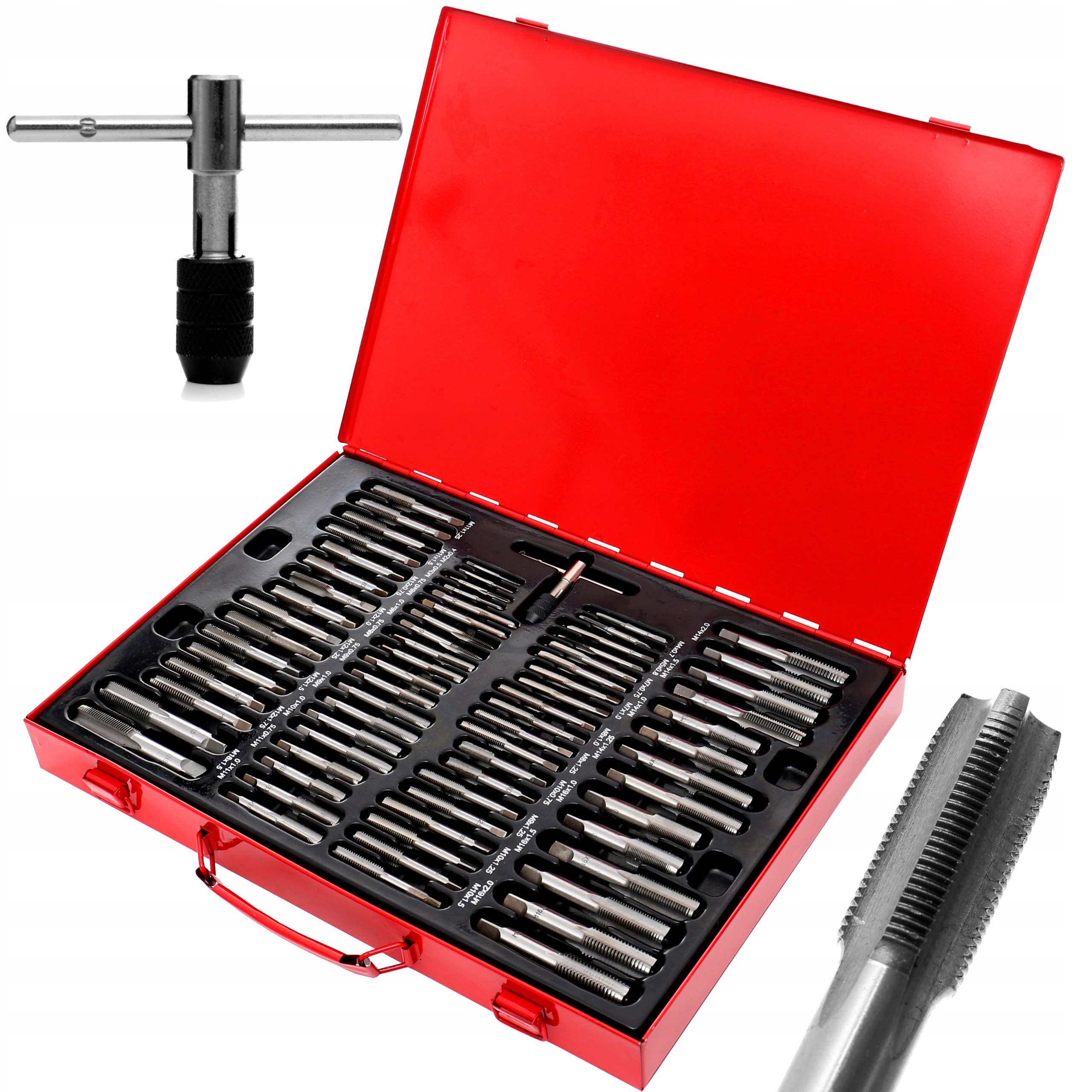 110-dielna sada závitníkov a závitníkov Kraft&Dele KD10250