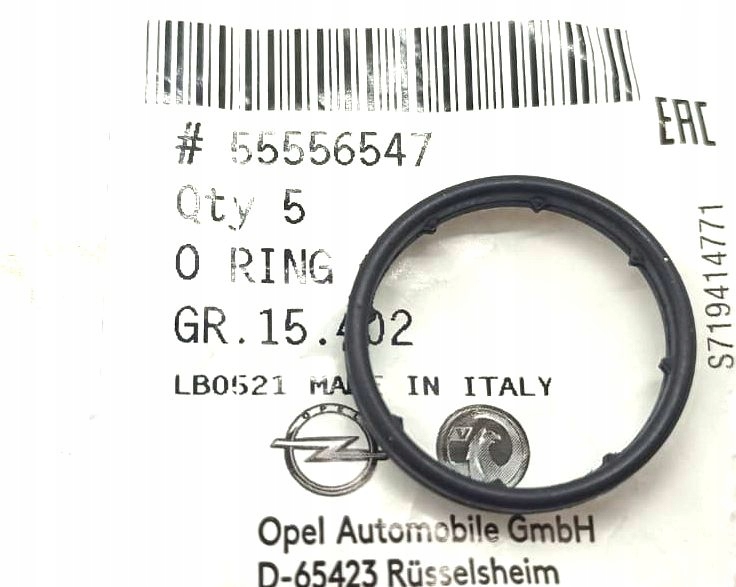 Opel OE 55556547 pierścień uszczelniający, chłodnica oleju