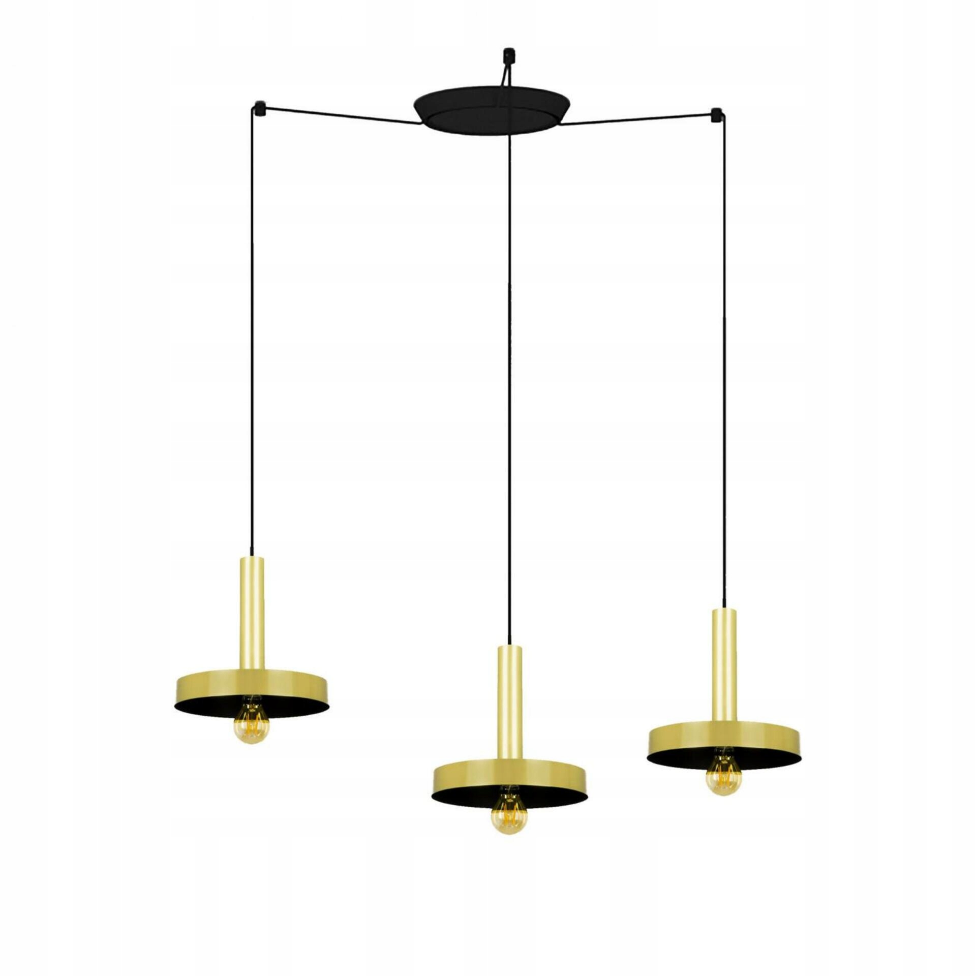 Faro Whizz závesné svietidlo, zlatá/čierna, 3xE27, bez žiaroviek, 176cm